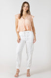 Peach Fizz Peasant Top
