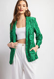 Green Lace Blazer
