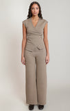 Heather Brown Wide Leg Pants