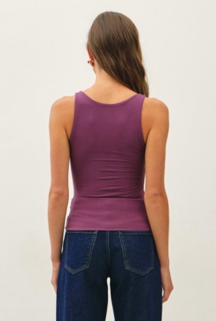 Plum V-Neck Cami