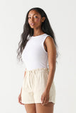 White Ribbed Tank