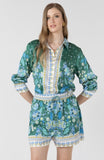 Poolside Scarf Print Button Down