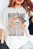 Cream Nightmare Before Coffee Tee