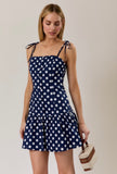 Navy Polka Dot Dress