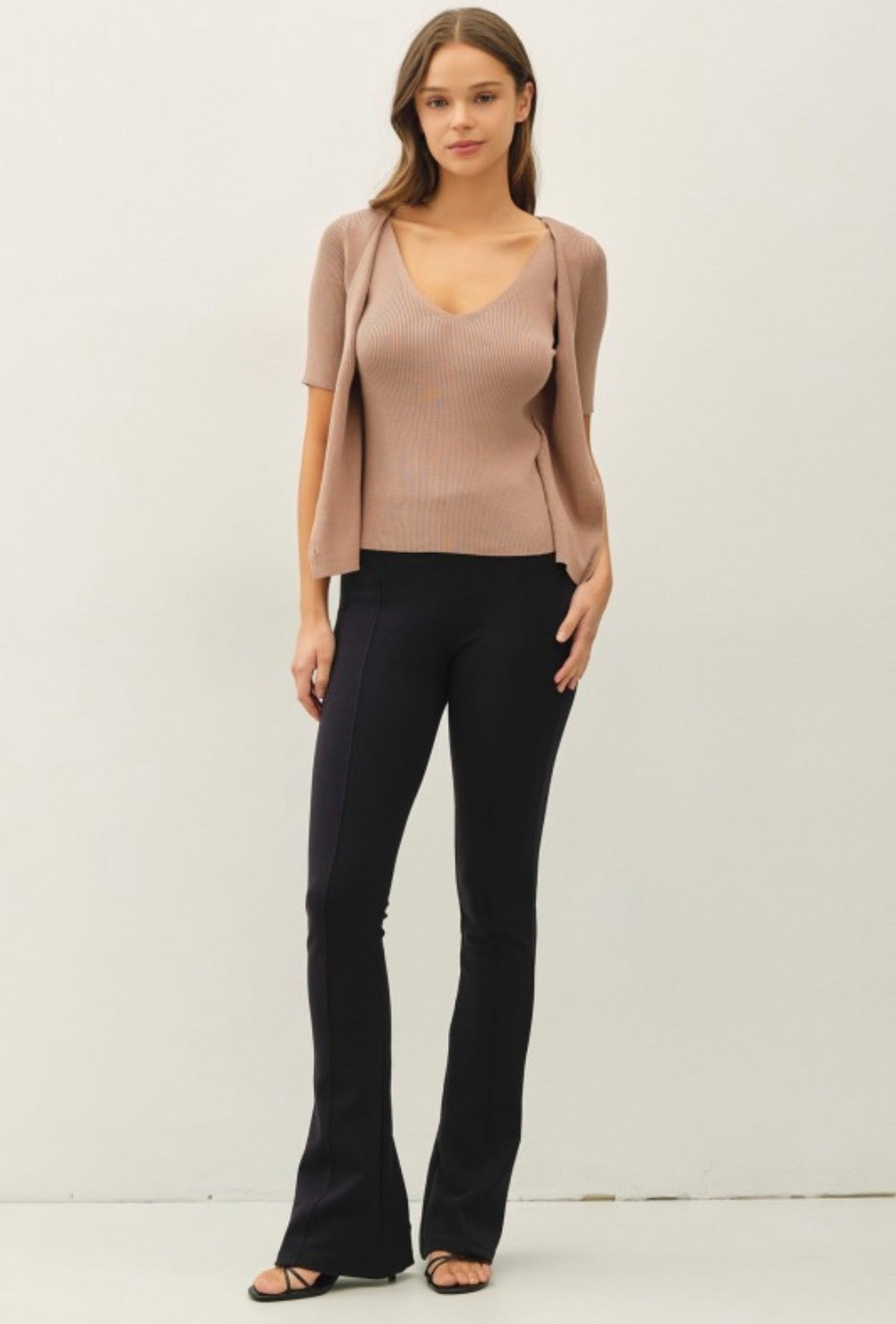 Mocha Layered Cardigan