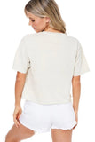 Cream Free Spirit Cropped Tee