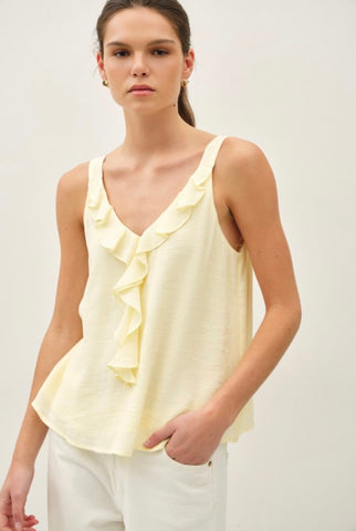 Lemon Ruffle Tank