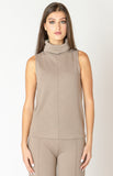 Almond Roll Neck Seam Top