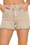 Beige Denim Shorts
