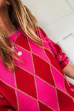 Pink Argyle Sweater
