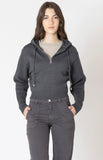 Grey Hooded Half Zip