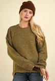 Olive Reverse Stitch Sweater