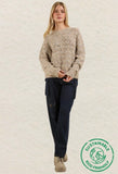 Oatmeal Wave Stripe Sweater