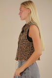 Leopard Denim Vest