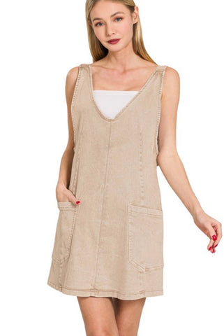 Beige Denim Overall Dress Fashion Rx Beige Denim Overall Dress Fashion Rx