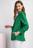 Green Lace Blazer