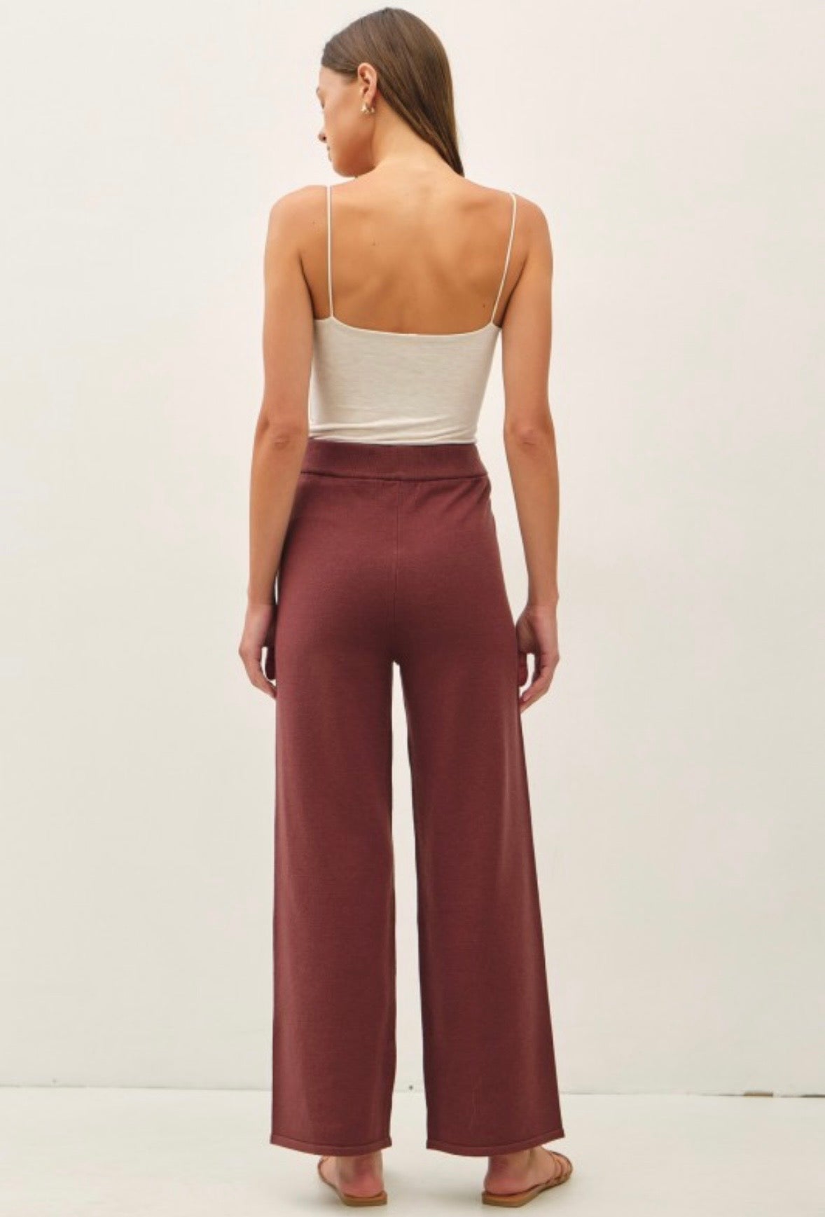 Choco Wide Leg Knit Pants