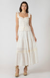Ecru Eyelet Ruffle Tank