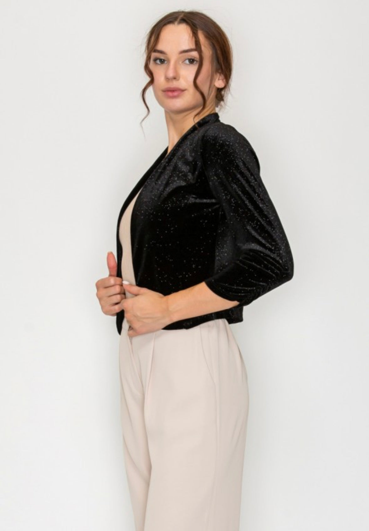 Black Sparkle Bolero