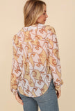 White Sheer Chainlink Button Down