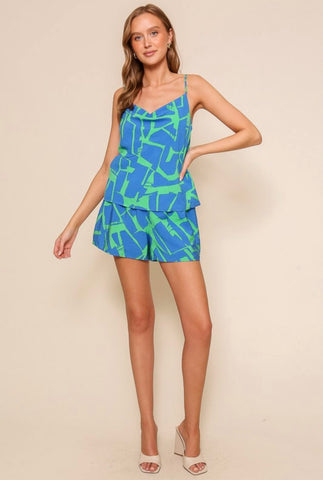 Blue & Green Abstract Set