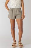 Khaki Wash Linen Shorts