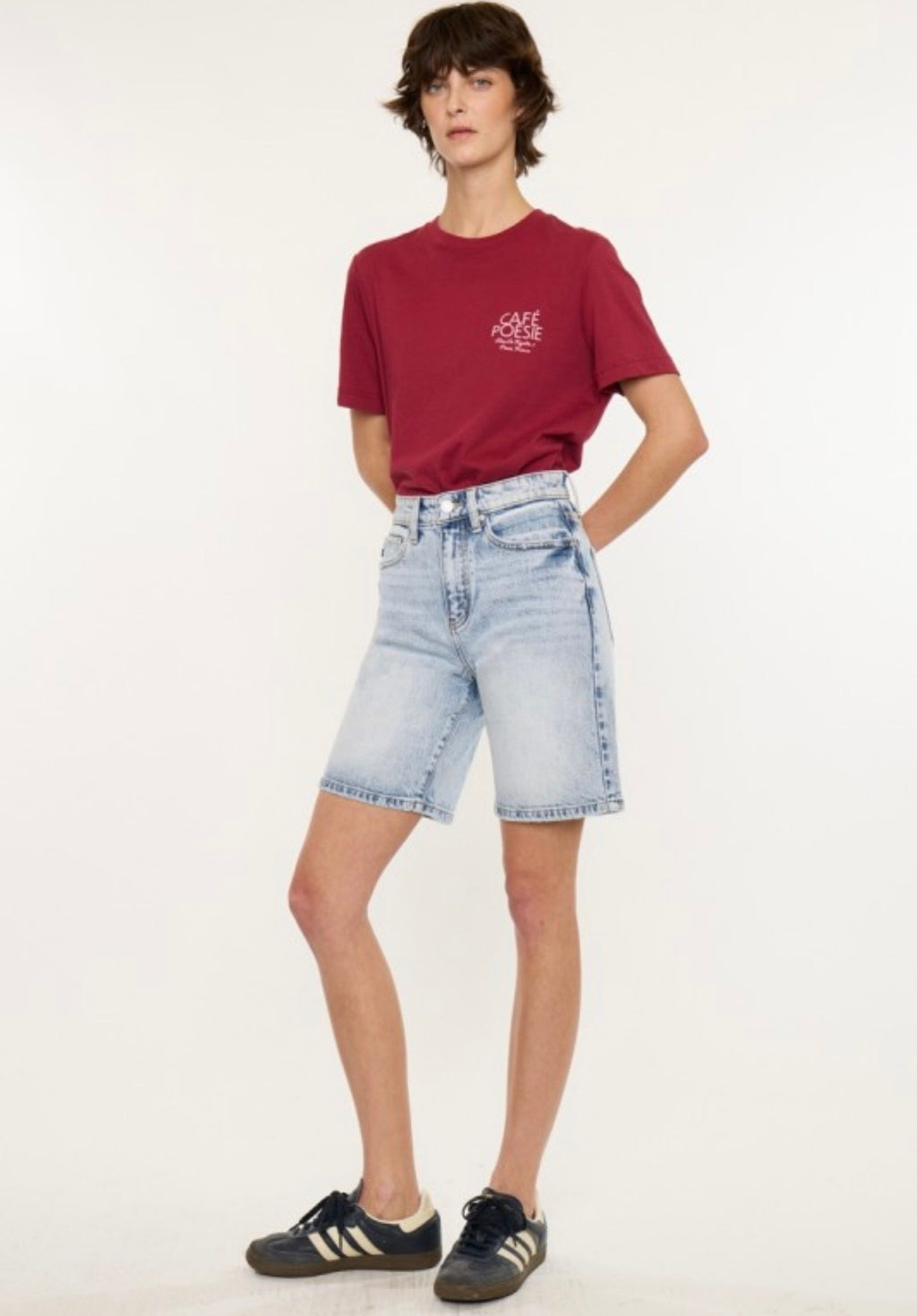 High Rise Light Bermuda Shorts