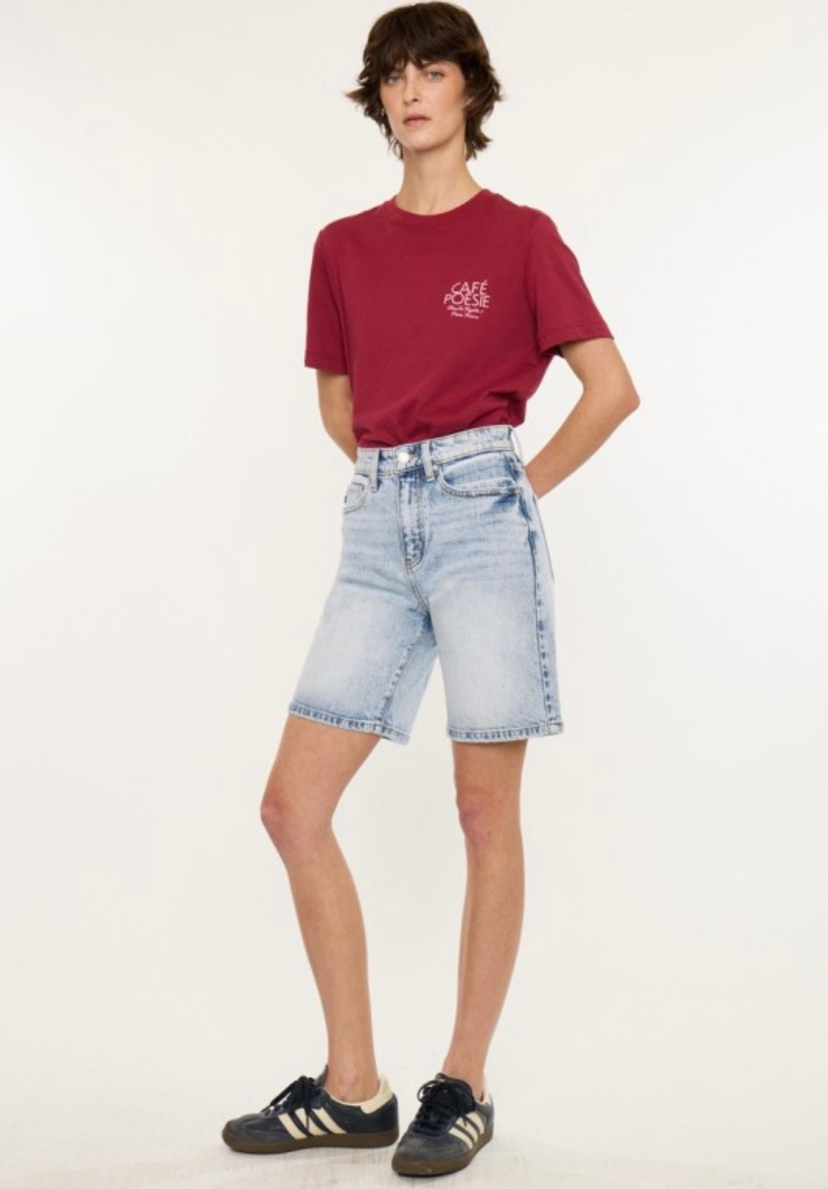 High Rise Light Bermuda Shorts