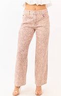 Dusty Rose Floral Jeans