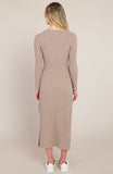 Light Heather Brown Belted Dress