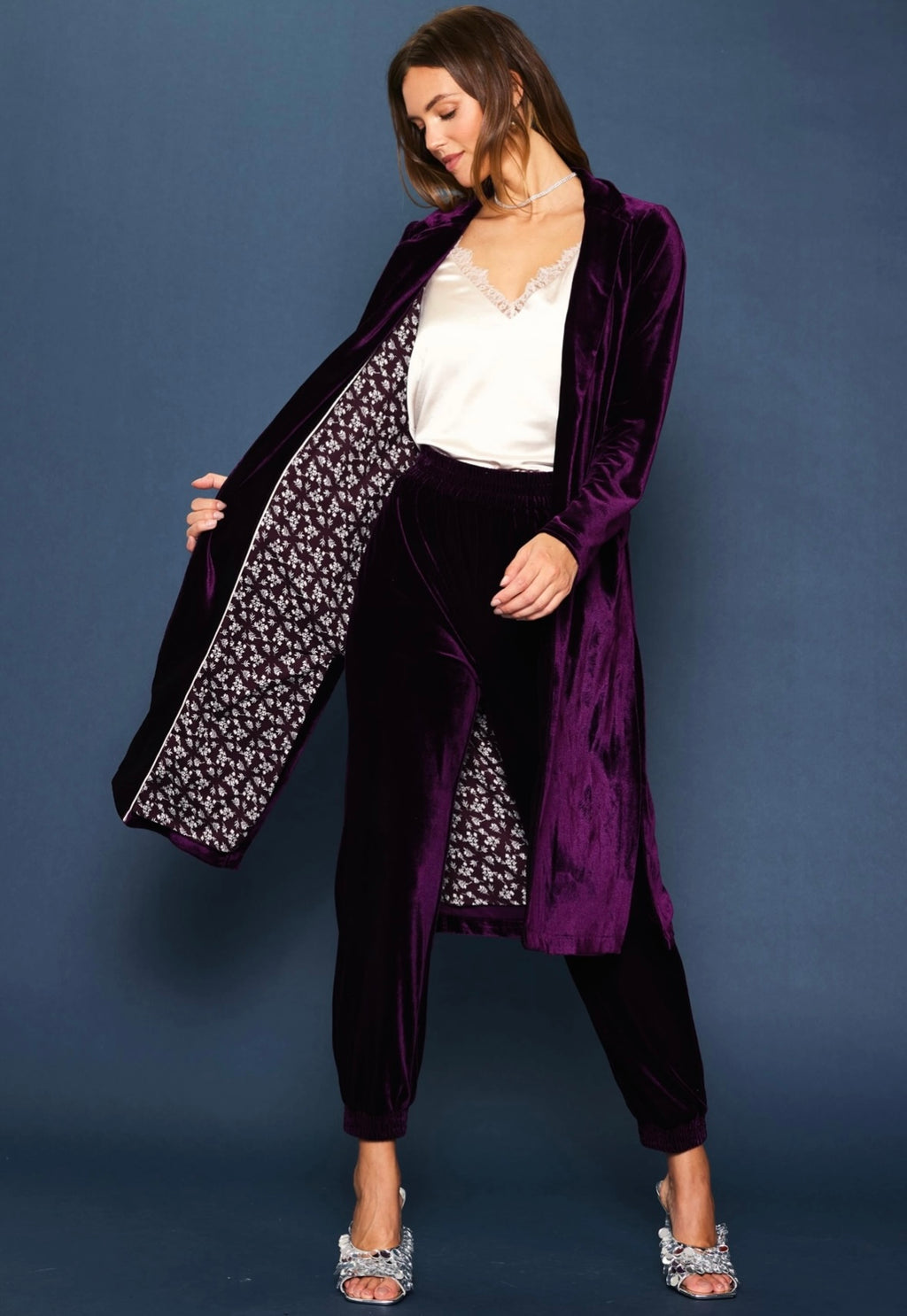 Plum Velvet Jogger