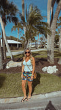 Navy Tropical Shorts