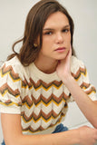 Rust Chevron Sweater