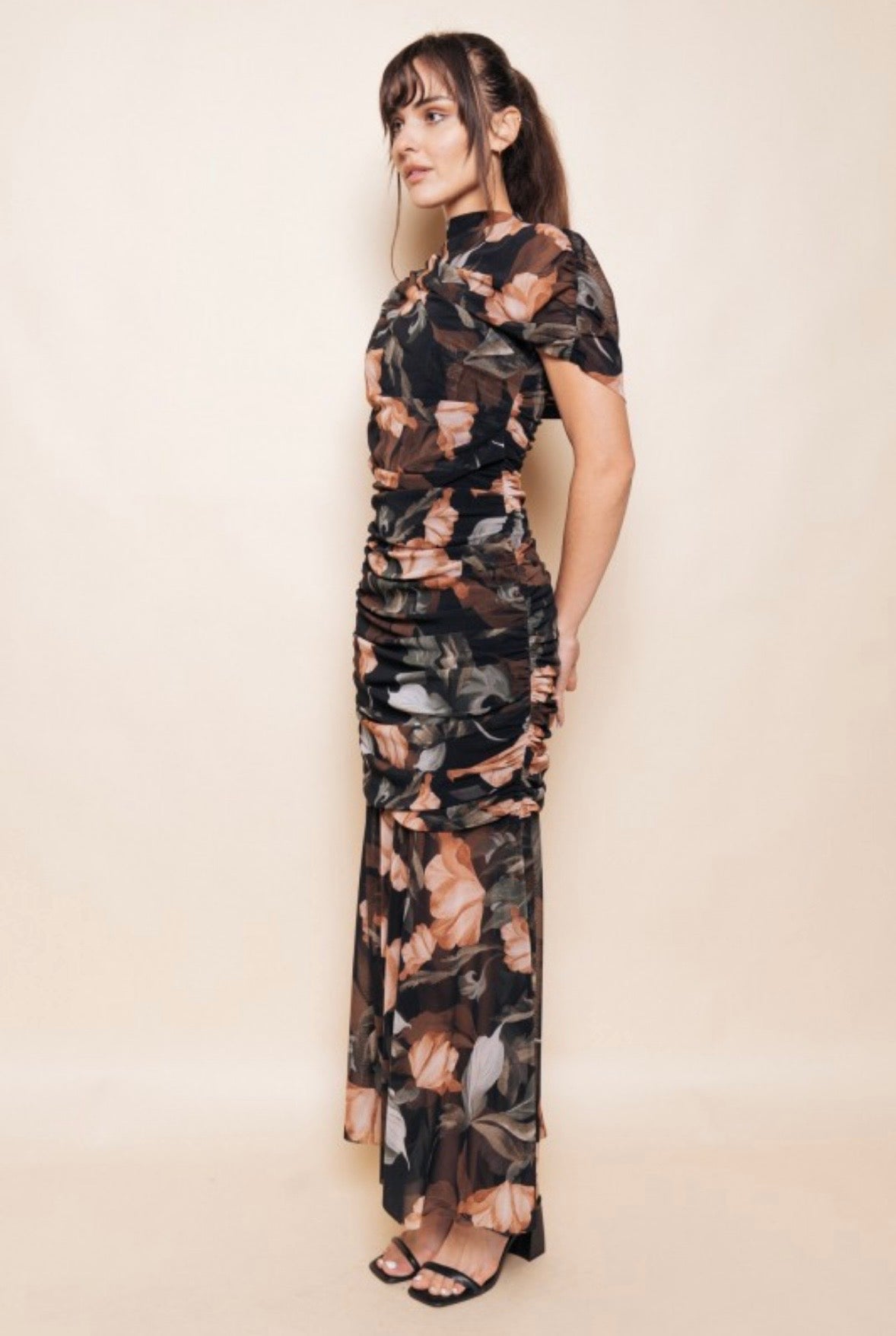 Floral Cape Dress