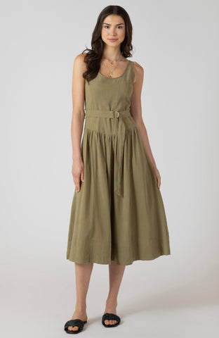 Dusty Sage Belted Dress