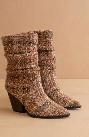 Letty Tweed Slouch Bootie