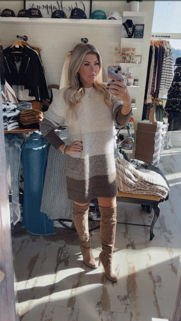 Cream Colorblock Sweater Dress Fashion Rx Cream Colorblock Sweater Dress Fashion Rx