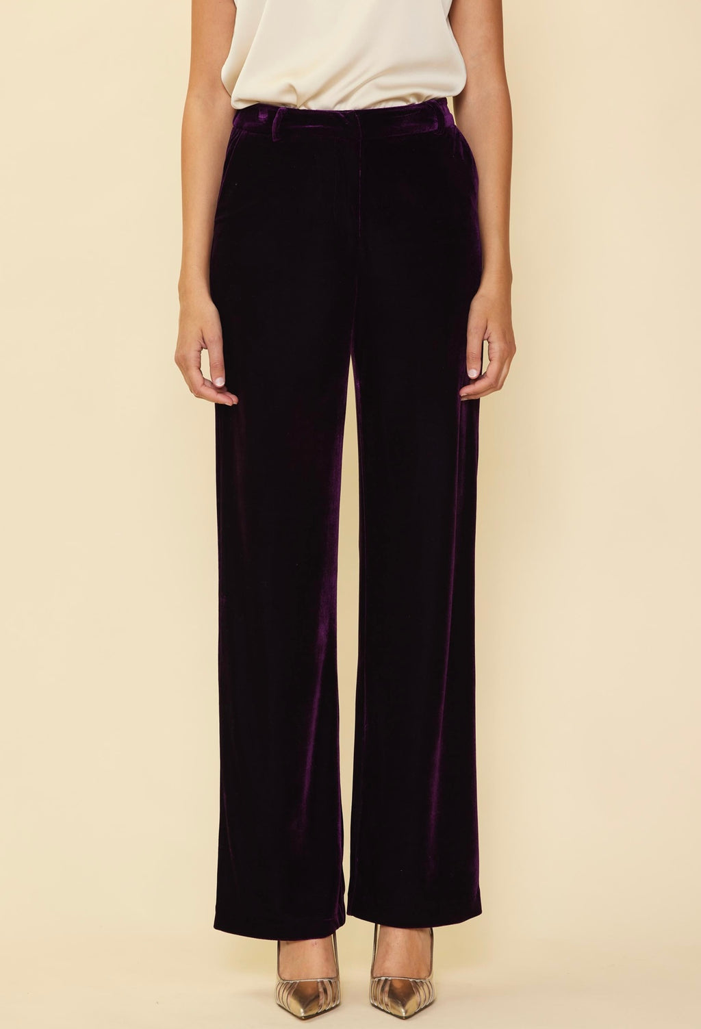 Plum Velvet Trouser