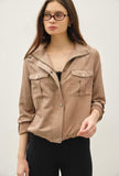 Mocha Cropped Utility Jacket
