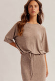 Beige Drawstring Top