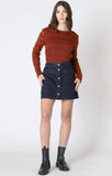 Denim Button Skirt