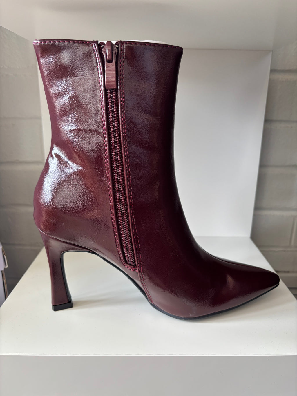 Wine Pointed Bootie