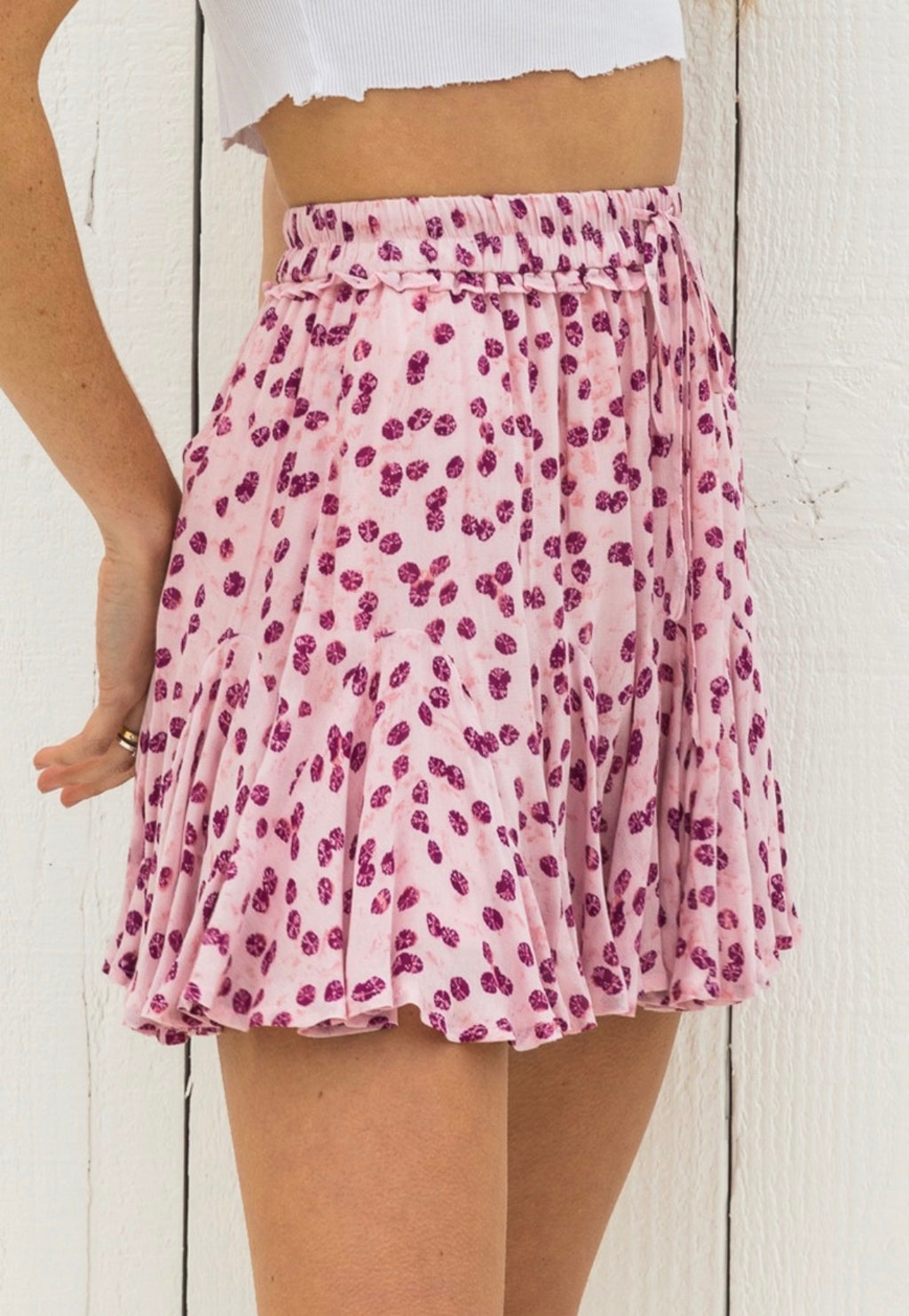 Pink Polka Dot Skirt