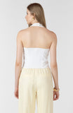 White Linen Halter Top