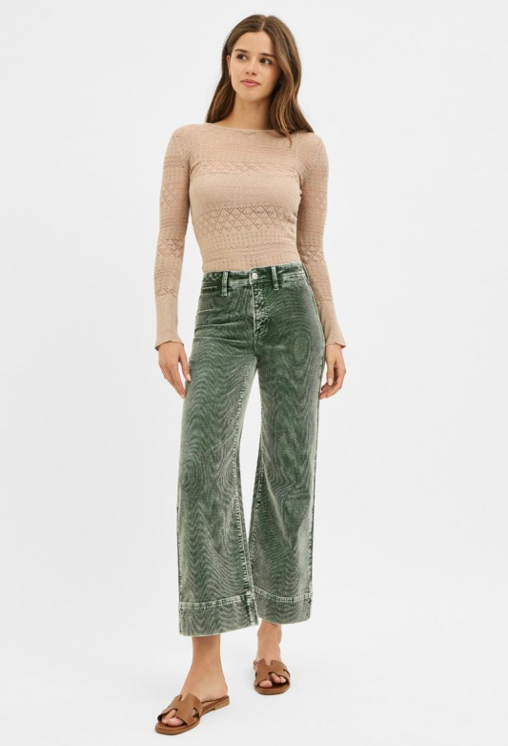 Forest Corduroy Wide Leg