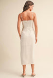 Linen Lace Up Dress
