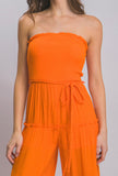 Mango Strapless Jumpsuit