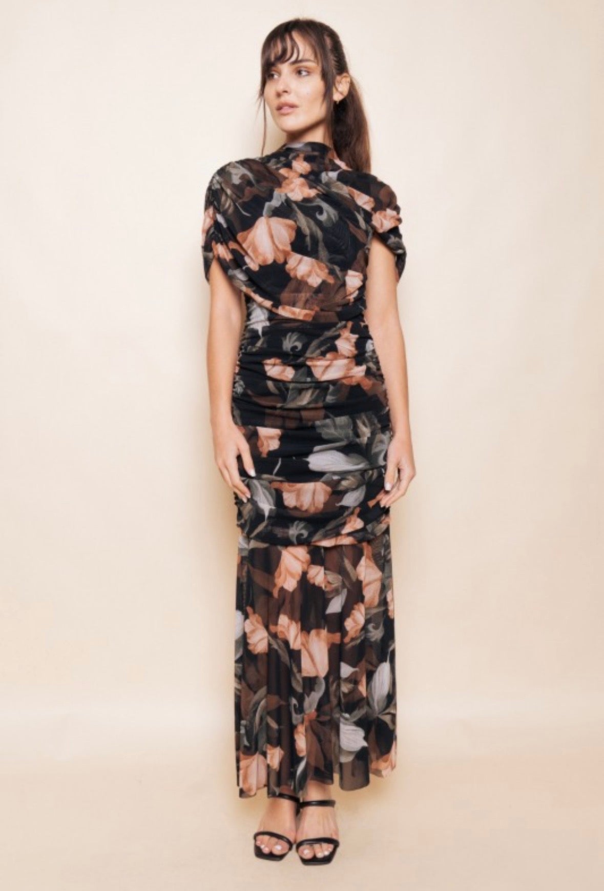 Floral Cape Dress