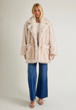 Cream Mix Faux Fur Coat