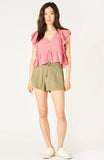 Rose Muslin Peasant Top